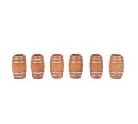 CHICIRIS Accessori per Casa delle Bambole Botti di Birra in Miniatura in Legno Set di 6 Figurine Vintage in Legno di Canfora 1,57 X 1,10 X,10 Pollici per Collezionisti di Mini Scene del Bar della