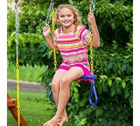 CHICIRIS Accessori per Set Swing del Regno per Bambini, Anelli di Barra del Trapezio Pesante con Catene e Carabiniere, Resistenti Alla Ruggine e Liscio, Mantiene Fino a 200 Kg, Completamente