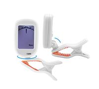 CHICIRIS Accordatore per Chitarra, Clamp/Holder-on T30W, Display LCD con Rotazione di 360 Gradi, Alta sensibilità per Chitarra, Basso, Violino, Ukulele, Banjo (WHITE)