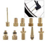 CHICIRIS Adattatore della Valvola per Pneumatici per Bici Adattatore per Biciclette Ugello di Conversione Francese al Convertitore della Valvola Statunitense 10pcs in Ottone Set con in Gomma a