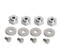 CHICIRIS Adattatore Esagonale per Ruota Auto RC da 12 Mm a 17 Mm per | Lega di Alluminio, 4 Pezzi con Guarnizione e Vite, Sostituisci le Ruote in Scala 1/8 su Un'auto RC 1/10, Foro per Asse M5