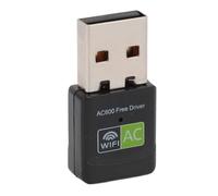 CHICIRIS Adattatore USB -WiFi 600 Mbit/S Doppia Banda Transticolo di Rete Wireless per PC Desktop, Nessun Driver Needs, per OS X, Materiale ABS
