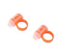 CHICIRIS Aiuto per il Controllo delle Bacchette, 1 Paio di Clamp/Holder per Bacchette in Silicone e ABS per Principianti, Presa e Comfort Migliorati, Compatibili con Promark e Vic Firth (Arancione e