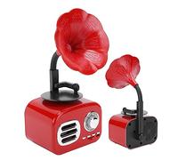 CHICIRIS Altoparlante Bluetooth retrò con Suono Stellare per Feste e Uso Occasionale in Design Leggero e Compatto e modalità di compatibilità Multiple (rosso)