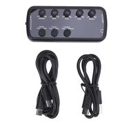 CHICIRIS Amplificatore per Cuffie per Basso, Versatile Distorsione Overdrive, Effetti di Riverbero Eco, Supporto OTG e AUX, Ricaricabile USB, Materiale ABS, capacità della Batteria a 600
