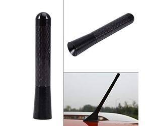 CHICIRIS Antenna Universale per Auto, Lega di Alluminio Leggera Stampata in Fibra di Carbonio con 4 Viti e 2 Adattatori, per la Maggior Parte delle Auto con Antenna Radio Avvitata