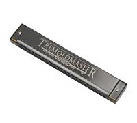 CHICIRIS Armonica Diatonica Professionale a 24 Fori in Chiave C, Copertura in Acciaio Inossidabile Spazzolato, Corpo in Resina ABS, con Custodia e Panno per la Pulizia, per Bambini e Principianti