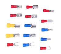 CHICIRIS Assortimento del Connettore Terminale Elettrico con Tubo di Colla a Caldo per Elettrodomestici, Veicoli, 220 Pc Terminali di Crimpatura in Rame in Rosso/blu/giallo