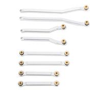 CHICIRIS Asta di Collegamento Dell'interasse RC da 8 Pezzi, Asta di Collegamento del Telaio in Lega di Alluminio di Rame Premium per Auto RC HOBBYPLUS 1/18 4WD CP18P, con Prova di Usura e (SILVER)