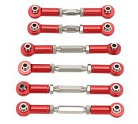 CHICIRIS Asta di Tiro di Sterzo RC Monte a Canna RC Monte Tramia per Auto Lega di Alluminio 1/10 Montaggio dell'Asta per Arrma Senton Big Roccia Big Roccia con Viti Indurite in Metallo (Rosso)