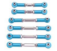 CHICIRIS Asta di Tiro di Sterzo RC Monte a Canna RC Monte Tramia per Auto Lega di Alluminio 1/10 Montaggio dell'Asta per Arrma Senton Big Roccia Big Roccia con Viti Indurite in Metallo (Blue)