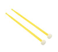 CHICIRIS Bacchette per Batteria, Materiale in Feltro e Nylon, Mazzuolo a Doppia Testa per Grancasse e Timpani, Perfetto per Batteristi Professionisti e Lezioni di Musica (YELLOW)
