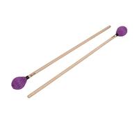 CHICIRIS Bacchette per Marimba con Testa in Filato Medio Duro, Manico in Acero, Accessori Professionali per Percussioni, Set da 2 Pezzi per Strumenti Bassi (Viola)