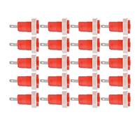 CHICIRIS Banana Vincolante Dopo L'adattatore del Terminale di Orecchio per Saldatura in Ottone più Sicuro a Lunga Durata per la Connessione a Tappa Banana 4 Mm 20pc per Appassionati (rosso)