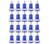 CHICIRIS Banana Vincolante Dopo L'adattatore del Terminale di Orecchio per Saldatura in Ottone più Sicuro a Lunga Durata per la Connessione a Tappa Banana 4 Mm 20pc per Appassionati (BLUE)