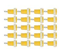 CHICIRIS Banana Vincolante Dopo L'adattatore del Terminale di Orecchio per Saldatura in Ottone più Sicuro a Lunga Durata per la Connessione a Tappa Banana 4 Mm 20pc per Appassionati (YELLOW)