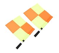 CHICIRIS Bandiere per Arbitri, Bandiera per Guardalinee da Calcio in Tessuto Oxford Impermeabile per Giochi di Allenamento da Competizione (1 paio Maniglia 45 cm L 38 cm H 52)