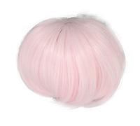 CHICIRIS Bellissimo Corto, in Particolare la Parrucca di Burattini con Cavallo Sicuro per Bambole da 6,1-6,7 Pollici, Design del Filo Ad Alta Temperatura (PINK)