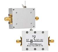 CHICIRIS Bias Tee Coassiale RF, Alimentazione a Banda Larga per Microonde con Isolamento CC e Protezione del Segnale CA, per Apparecchiature di Prova dei Driver di Modulazione Ottica