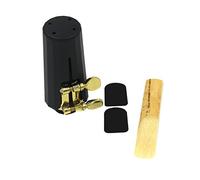 CHICIRIS Bocchino per Sassofono 7C Bocchino per Sax Soprano in Plastica con Cappuccio Ancia con Fibbia in Metallo e 2 Cuscinetti 6,8 X 2,3 Cm per la Pratica Quotidiana degli Studenti e la Sostituzione