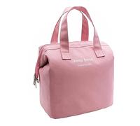 CHICIRIS Borsa per il Pranzo Isolata, Borsa per il Pranzo Portatile Impermeabile in Tessuto Oxford con Doppi Manici Cerniera in Metallo a Due Vie per gli Spostamenti (PINK)