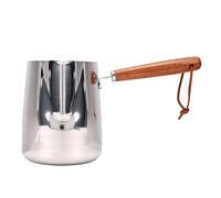 CHICIRIS Brocca per Schiumare il Latte in Acciaio Inossidabile con Comodo Beccuccio Versatore Progettata per L'arte del caffè e il Cioccolato Fuso (600 ml)