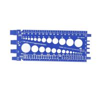CHICIRIS Calibro per Filettatura Bullone Dado, Verificatore di Dimensioni in Plastica Resistente, Strumento di Misurazione Metrico Imperiale Compatto per Officina di Garage, Ordinamento (BLUE)