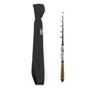 CHICIRIS Canna da Pesca, Canna da Pesca Telescopica in Carbonio Canna da Mare Accessori per la Pesca a Mano con Portatile(150cm)