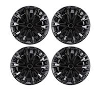 CHICIRIS Capiterie della Ruota 4 Pezzi, Coppa per i Mozzi 15 Pollici Eleganti Look Pieno Protezione Universale Snap Sul Coperchio del Bordo della Ruota R15 per la Maggior Parte delle Auto (BLACK)