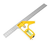 CHICIRIS Carpenter Quadrato a 90 Gradi Quadrati Quadrati Sovrano in Acciaio Inossidabile Combinazione Regolabile Set Quadrato Set Angolo Righello Regolabile Strumento di Misurazione del Legno