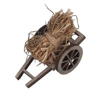 CHICIRIS Carrello per Legna da Ardere in Legno per Scena in Miniatura di | Design Rurale Ispirato Alla Natura, Dimensioni Compatte 3x1,6 Pollici, Materiale Robusto in Compensato, Adatto per la