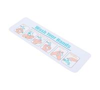 CHICIRIS Cartello con Istruzioni per il Lavaggio delle Mani, Poster Flessibile in Plastica Resistente all'acqua con Guida Passo Passo, per la del Ristorante Scolastico Domestico 15x4,3 Pollici