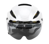 CHICIRIS Casco da Ciclismo, Casco da Bici con Luce a LED Regolabile con Occhiali per Protezione Dal e Dalla Polvere, Adatto per la Guida Notturna e il Ciclismo su Strada di Montagna per Adulti