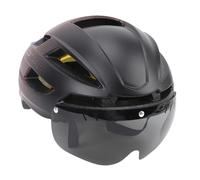 CHICIRIS Casco da Ciclismo, Casco da Bici con Luce a LED Regolabile con Occhiali per Protezione Dal e Dalla Polvere, Adatto per la Guida Notturna e il Ciclismo su Strada di Montagna per Adulti