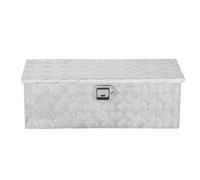 CHICIRIS Cassetta degli Attrezzi Letto del Camion, Rivestimento in Polvere, Portata del Rimorchio Pesante Portatile, Blocco, Alluminio, 30x13x10in, per Camion, ATV, Cassetta degli (SILVER)