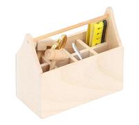 CHICIRIS Cassetta degli Attrezzi per Casa delle Bambole con Strumenti | Accessorio per Casa delle Bambole in Scala 1/12, Legno Composito di Alta qualità, Decorazioni per la Casa Realistiche per