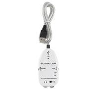 CHICIRIS Cavo di Collegamento Interfaccia Chitarra-USB Adattatore Audio in Plastica con Uscita per Cuffie Stereo e Alimentazione USB per la Registrazione, il Monitoraggio e l'esercitazione su PC o