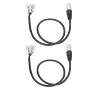 CHICIRIS Cavo Passante XLR Tipo D con Nucleo in Rame 24 AWG per Microfoni e Mixer, 2 Pezzi, Perfetto per L'installazione in Studio e Sul Palco (SILVER)