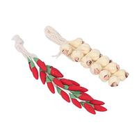 CHICIRIS Chili Finto in Miniatura, Simulazione di Resina a Spina Mini di Aglio Bambola Verdure Finte con Tocco Reale, Materiale Ecologico, Design Reale, Arredamento Versatile, Resistente e Duratura,