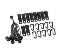 CHICIRIS Clamp/Holder a Baldacchino Tenda, di Fissaggio Completo, Clamp/Holder a Baldacchino con Impugnatura con Bloccaggio Pesante, Morsetto da Tenda Impostato da 10 Pacchi con Corda Elastica e