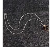 CHICIRIS Collana con Urna con Motivo a Impronta di Animale Domestico, Elegante Ciondolo Commemorativo in Cenere per la Preghiera del Proprietario, Gioielli Commemorativi per Cani in Acciaio Al