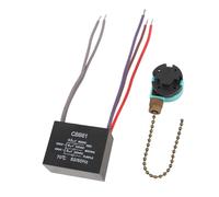 CHICIRIS Condensatore Interruttore a Catena per Ventilatore da Soffitto, 3 velocità 5 Fili CBB61 4.5uF 6uF 5uF con Materiale ABS, per Ventilatori da Soffitto Lampade da Parete Luce