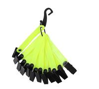 CHICIRIS Confezione da 12 Segnavia Altamente Riflettenti Sospesi con Clip Segnalibri per Alberi per Escursionismo, Caccia e attività All'aperto Strisce Arancioni Riflettenti per (Yellow)