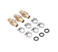 CHICIRIS Connettore di Tubi Giardino Giardino Rapido 3/4 Pollici Set Robusto per Manutenzione e Riparazione di Comodi, Kit 3 Pezzi per Giardinieri Ed Appassionati di Ottone+Acciaio Inossidabile