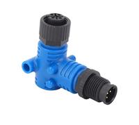 CHICIRIS Connettore NMEA 2000 Adattatore a Gomito da 90 Gradi ABS Lega di Rame 5 Pin M12 IP67 Connettore Marino per Cavo Dorsale per Barche Reti Sonar GPS per Lowrance Simrad Navico