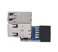 CHICIRIS Connettore USB 2.0 per scheda madre senza perdita di trasmissione per costruttori di PC e appassionati di tecnologia, nero, 5 pezzi (A)