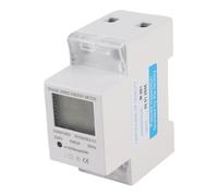 CHICIRIS Contatore di Energia Digitale 5-80A, Display LCD Retroilluminato Contatore KWh Monofase con Montaggio su Guida DIN per elettricità Tensione Corrente Frequenza Potenza