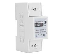 CHICIRIS Contatore Elettrico KWh da Guida DIN 2P, Larghezza 35mm | Conformità DIN EN 50022, registro 99999,1 kWh, ampiezza bipolare, uscita a impulso di energia