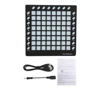 CHICIRIS Controller Pad per Batteria MIDI, Controller MIDI USB con 64 Pad RGB, 128 Suoni GM, 8 Pulsanti RGB e I O, Portatile per Performance Dal Vivo Sul Palco dei DJ