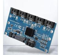 CHICIRIS Convertitore Adattatore da 1 a 5 Dischi Rigidi Scheda Madre Moltiplicatore di Interfaccia da 6 Gbps Supporto PM per L'elaborazione Rapida dei Dati Al Lavoro
